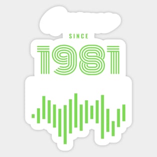 Awesome Since 1981, 40 years old, 40th Birthday Gift Sticker